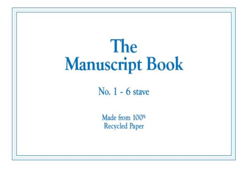 MANUSCRIPT BK 1 6 STAVE (RECYCLED) 16PP STAPLED