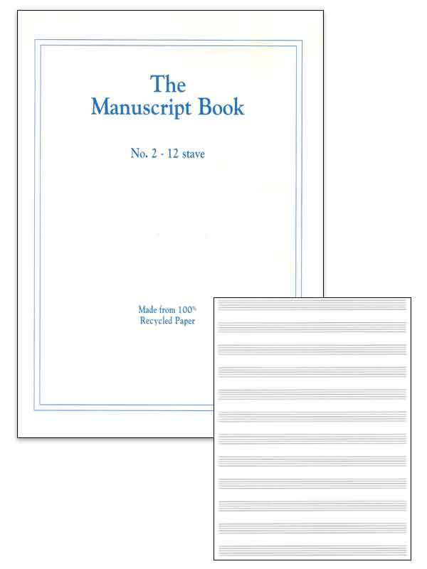 MANUSCRIPT BK 2 12 STAVE (RECYCLED) 48PP STAPLED