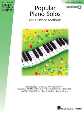 HLSPL POPULAR PIANO SOLOS BK 4 BK/CD 2ND ED