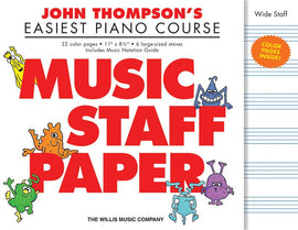 EASIEST PIANO COURSE - MUSIC STAFF PAPER