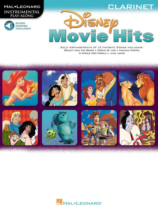 DISNEY MOVIE HITS FOR CLARINET BK/OLA