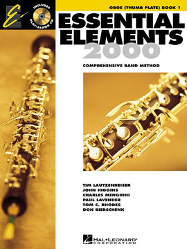 ESSENTIAL ELEMENTS 2000 BK1 OBOE THUMB/PLT BK/CD EE