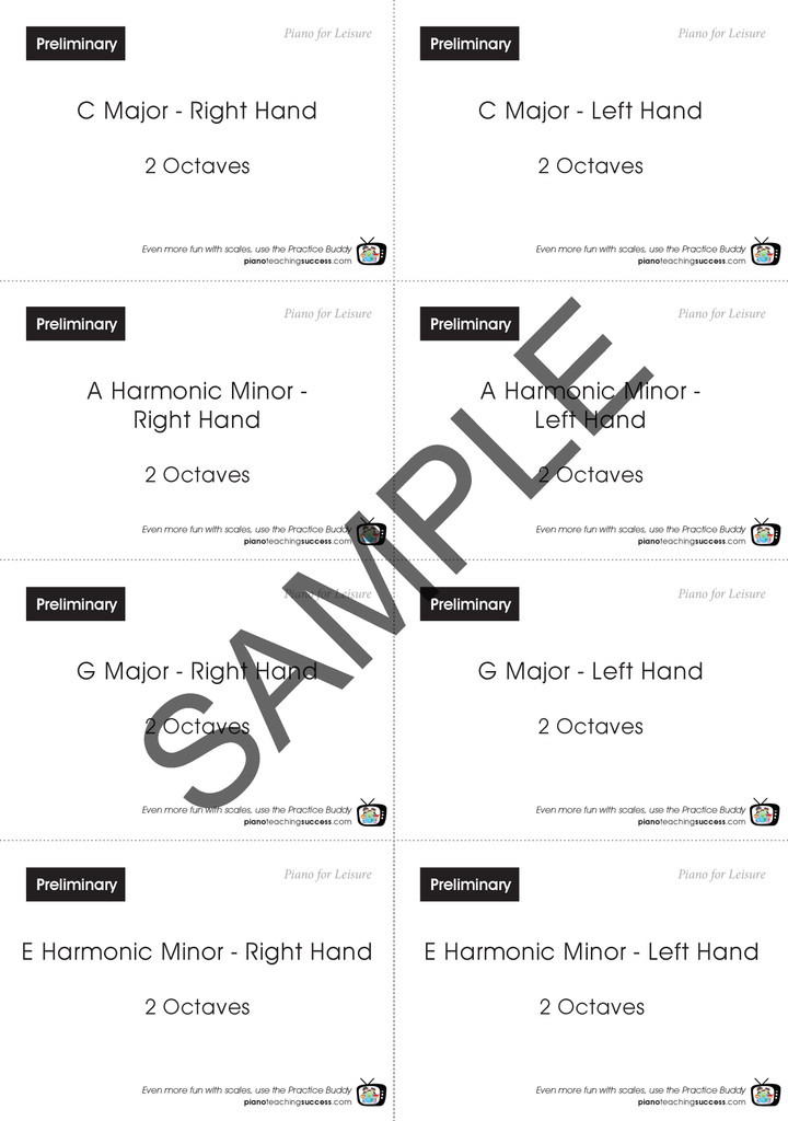 FAST TRACK SCALE KIT - AMEB PIANO FOR LEISURE PRELIMINARY