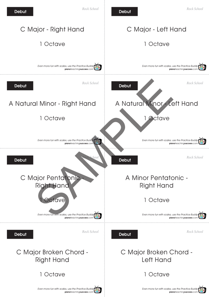 FAST TRACK SCALE KIT - ROCKSCHOOL DEBUT