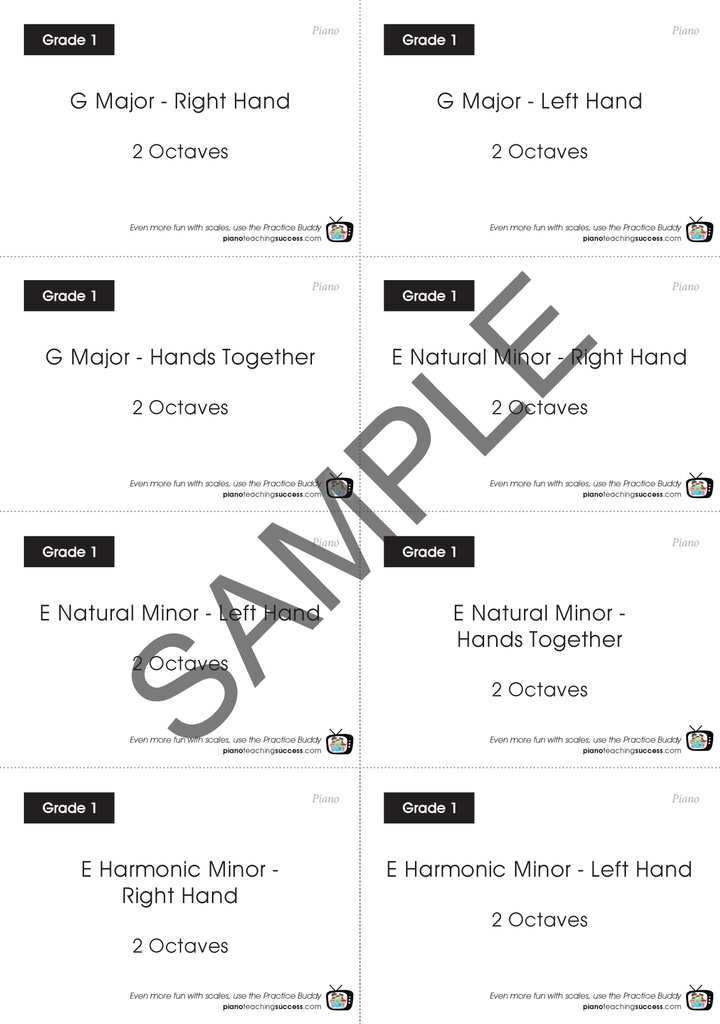 FAST TRACK SCALE KIT - AMEB PIANO (COMPREHENSIVE) GRADE 1