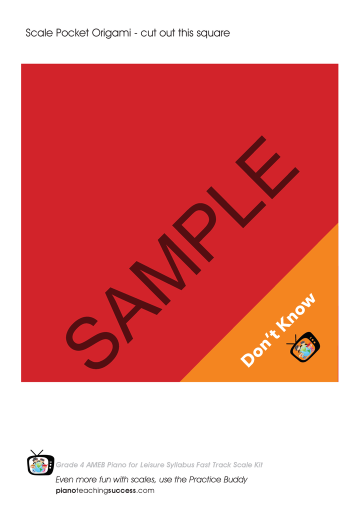 FAST TRACK SCALE KIT - AMEB PIANO FOR LEISURE GRADE 4