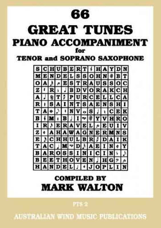 66 GREAT TUNES TENOR SAX PIANO ACCOMPANIMENT