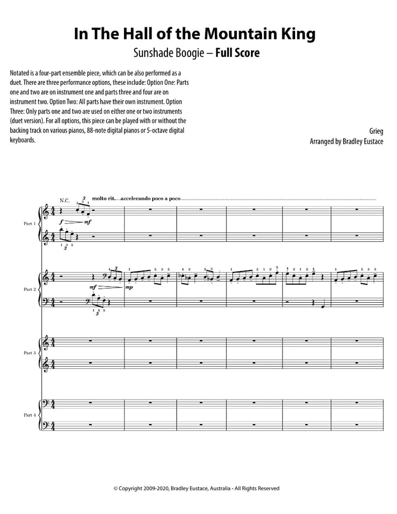 In the Hall of the Mountain King (Duet, Trio, Quartet, Ensemble)