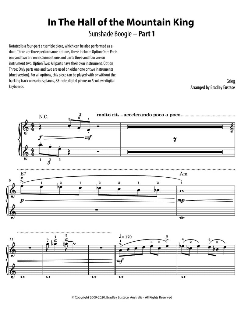 In the Hall of the Mountain King (Duet, Trio, Quartet, Ensemble)