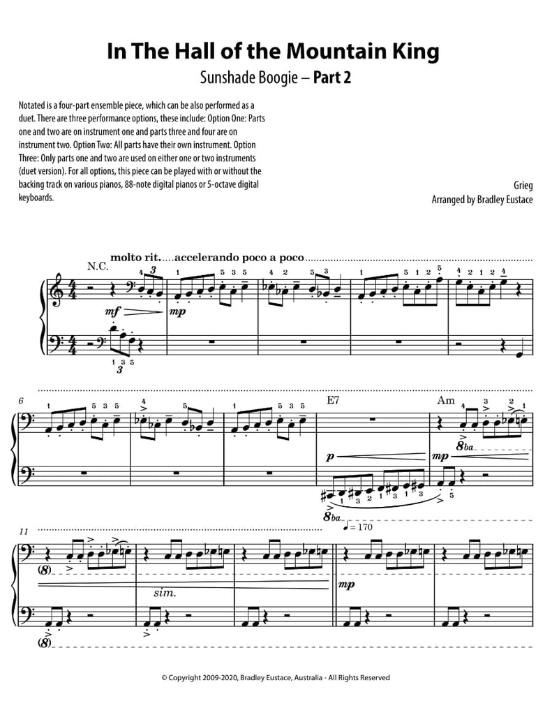 In the Hall of the Mountain King (Duet, Trio, Quartet, Ensemble)