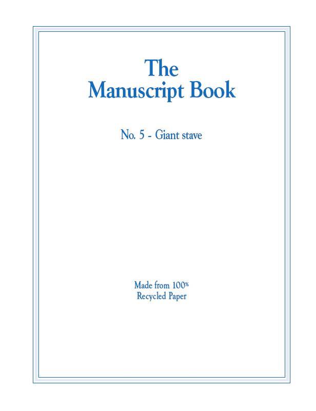 MANUSCRIPT BOOK 5 10 STAVE GIANT RECYCLED 20PP