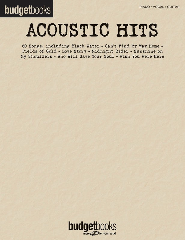 BUDGET BOOKS ACOUSTIC HITS PVG