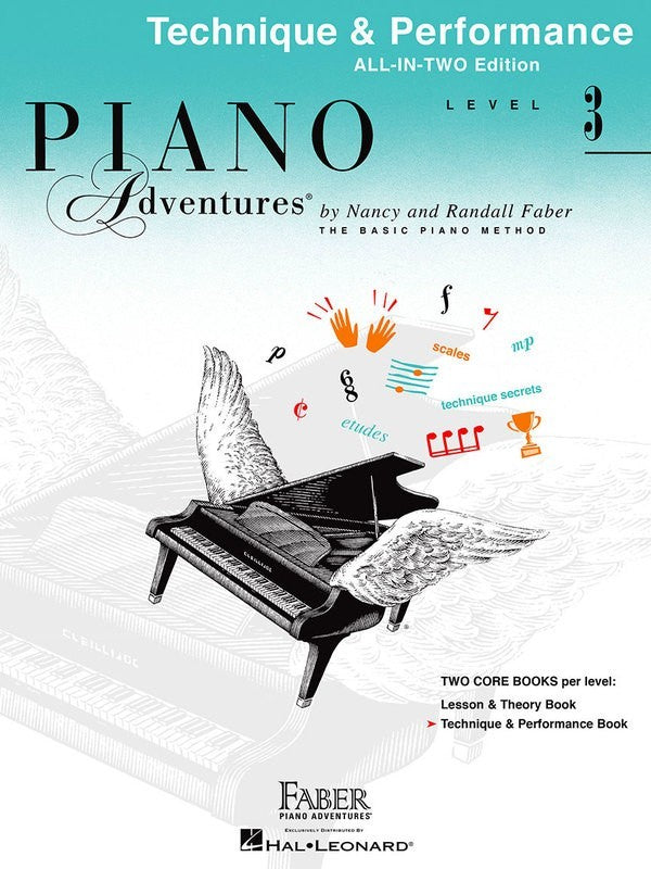 PIANO ADVENTURES ALL IN TWO 3 TECHNIQUE PERFORMANCE