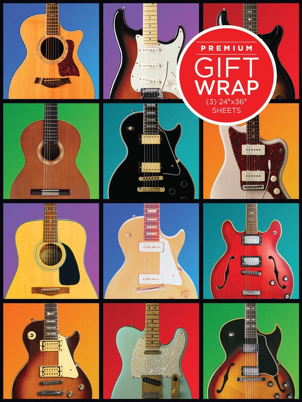 Gift Wrap Paper - Guitar Retro Theme
