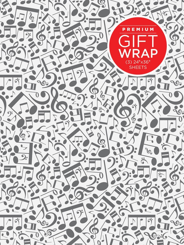 Gift Wrap Paper - Music Notes Theme