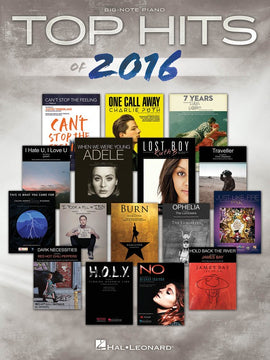 TOP HITS OF 2016 BIG NOTE PIANO