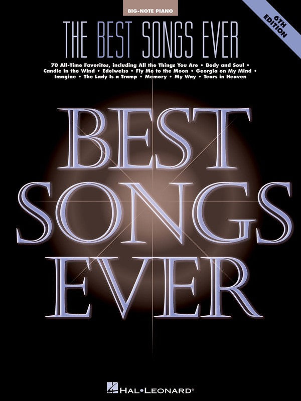 BEST SONGS EVER BIG NOTE PIANO 6TH ED