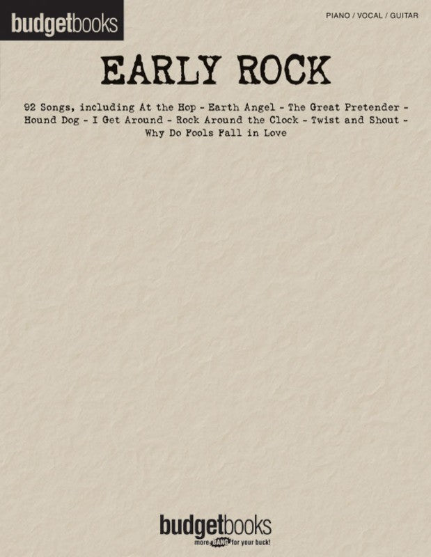 BUDGET BOOKS EARLY ROCK PVG