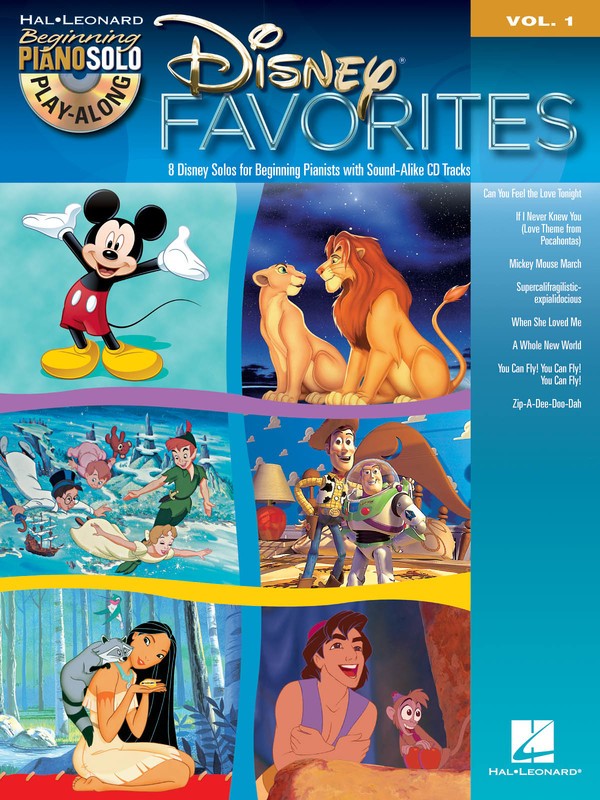 DISNEY FAVORITES BEG PIANO PLAY ALONG BK/CD V1