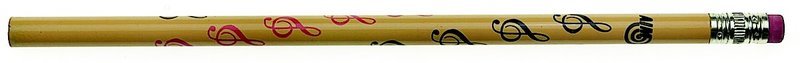 Pencil G Clef Asstd Color