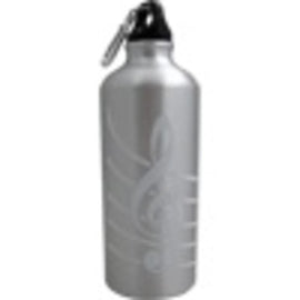Sports Bottle Aluminium G Clef Silver