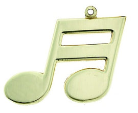 Keychain Double Note Polished Brass