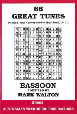 66 GREAT TUNES BASSOON BK/CD