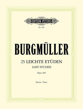 BURGMULLER - 25 EASY & PROGRESSIVE STUDIES OP 100