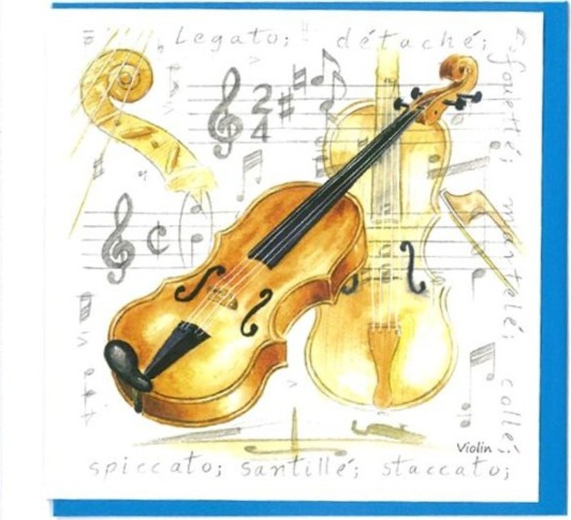 Notelets - Violin Design (Pack of 5)