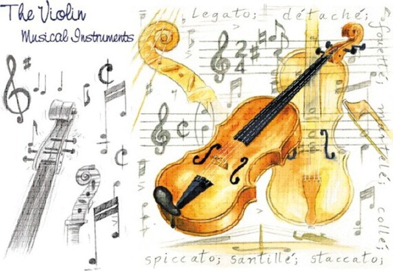 Greetings Card - Violin Design