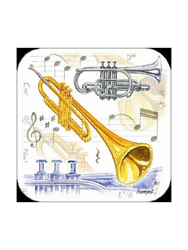 Trumpet Coasters - Pack of 4