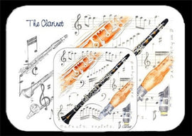 Placemat and Coaster Set - Clarinet