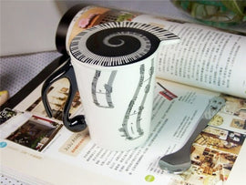 Mug and Lid - Vertical Music Staves