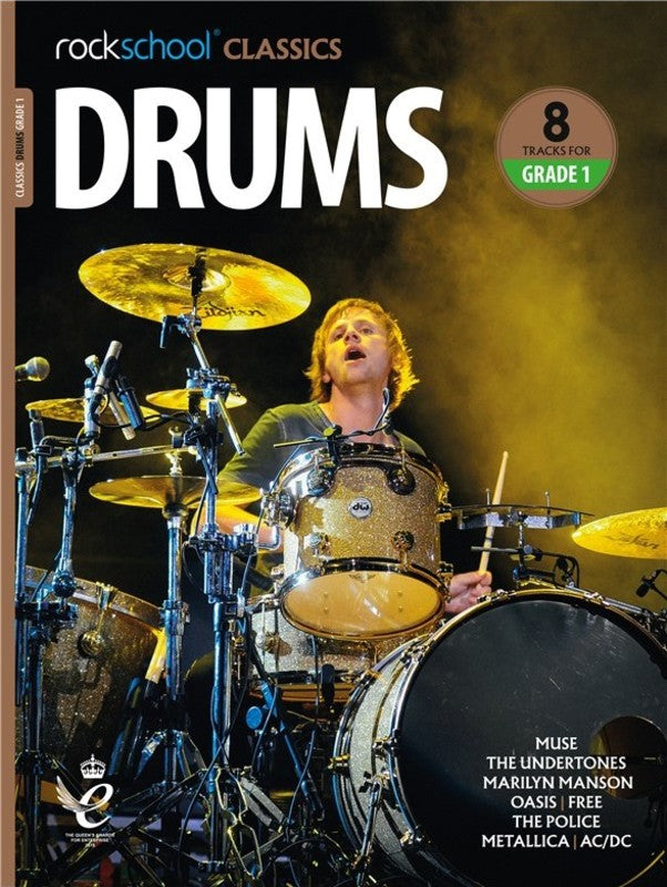 ROCKSCHOOL CLASSICS DRUMS GRADE 1 BK/OLA