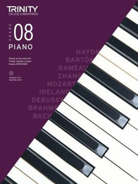 TRINITY COLLEGE PIANO PIECES & EXERCISES GR 8 2018-2020 BK/CD
